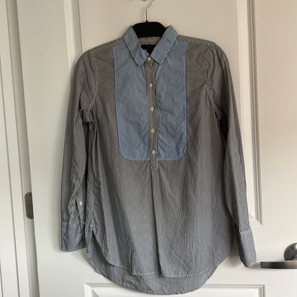 J. Crew Popover Button Down Top